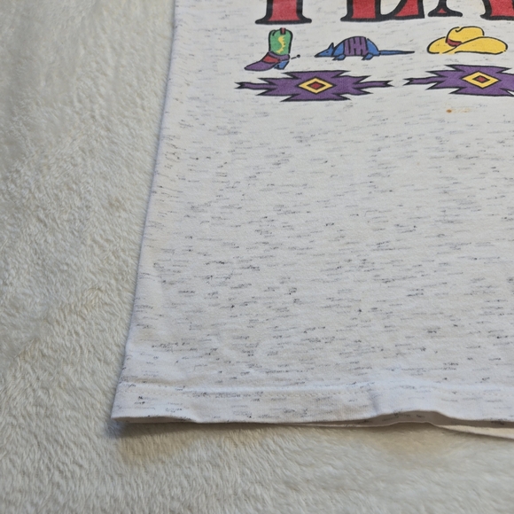 Vintage Texas Aztec T Shirt Mens Medium Cactus Longhorn Chile Cowboy Made In USA - Picture 4 of 8